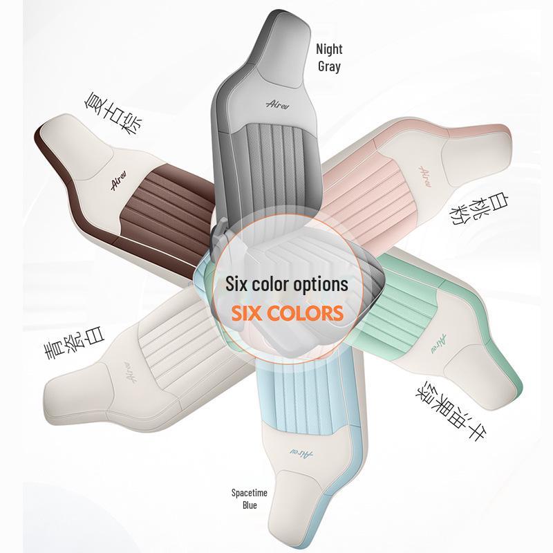 Custom-Fit Leather Car Seat Cushion for Wuling Qingkong - Cute Cartoon Design, Full Coverage for Four-Seat Models