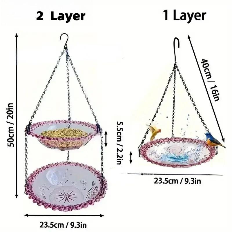 Новая кормушка для птиц в форме цветка, висячая кормушка для птиц, ванна для сада, двора, фермерских товаров, кормушка для колибри, ванна для птиц