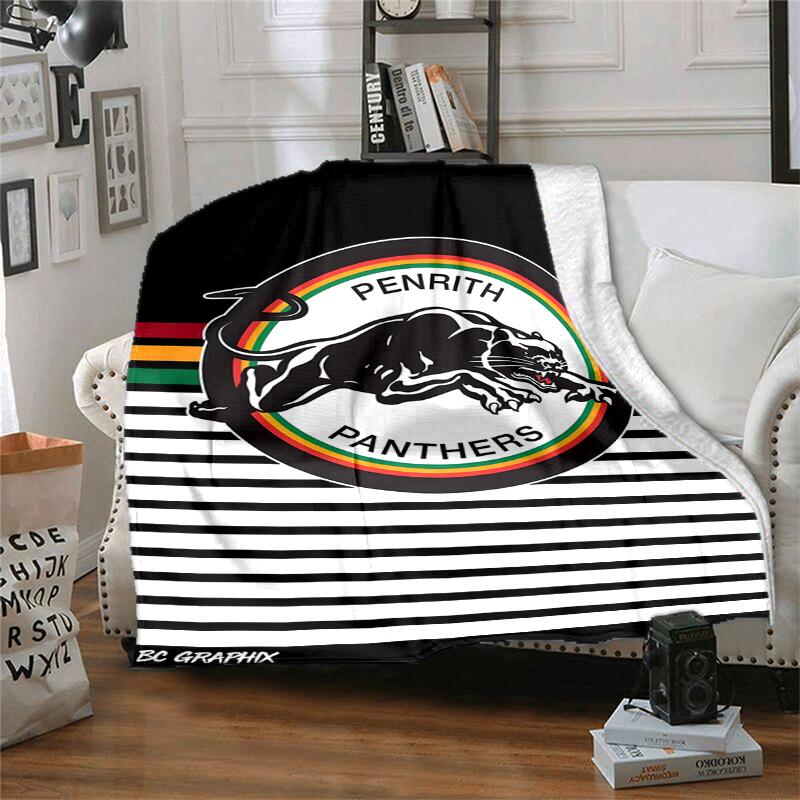 panthers Flannel Blanket Soft All-Season Throw, Design for Camping, Car Travel, Hiking Sofa, Bed, Office Perfect Gift for Parties