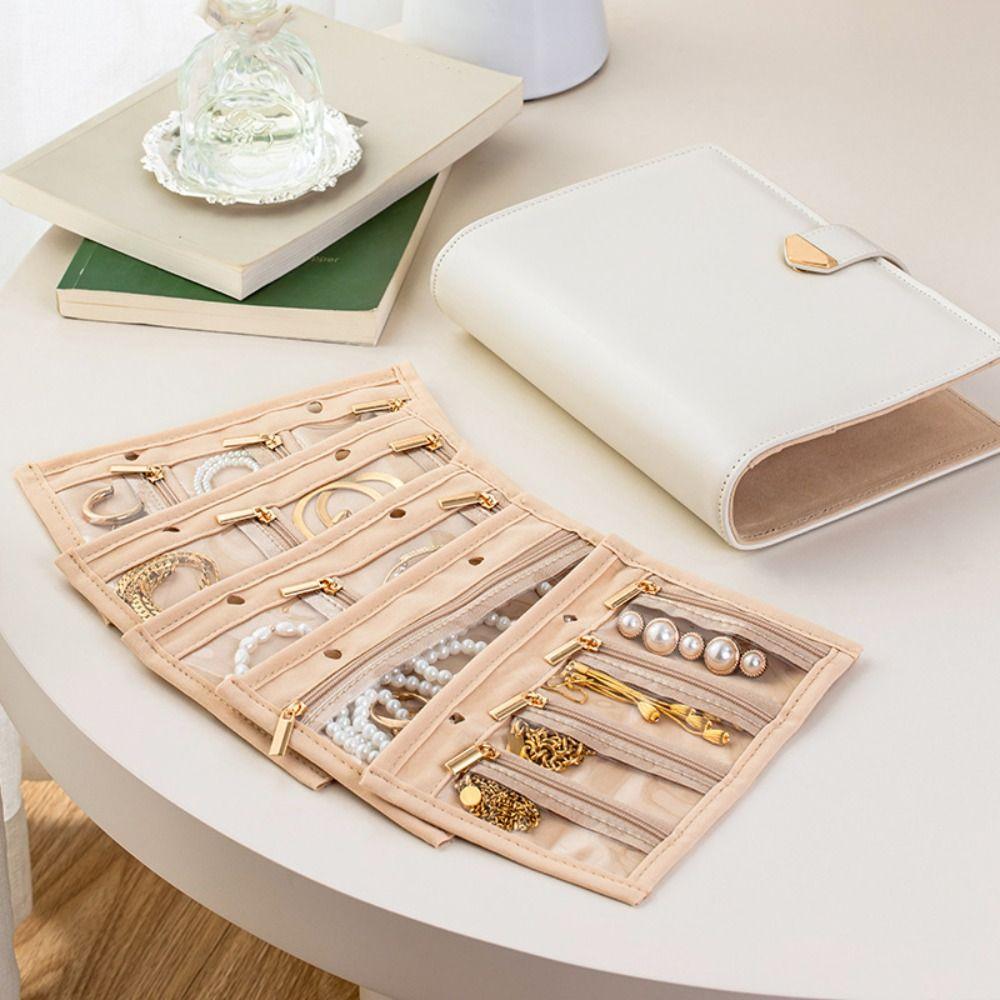 Earrings Necklace Velvet Jewelry Packing Bag Transparent Jewelry Organizer Outdoors