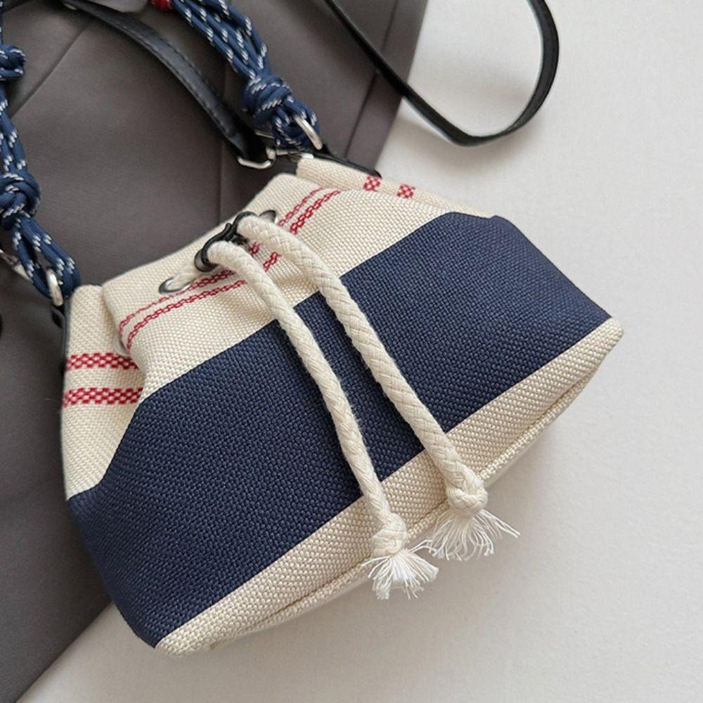Purse Retro Canvas Bucket Bags Crossbody Bag Drawstring Bucket Bag  Girls