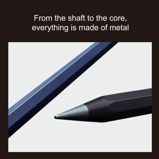 Металлический пишущий карандаш с многоразовым металлическим наконечником. Не требует чернил или заточки. Ручка для письма с плавным трением для архитекторов, художников. Карандаш с удобным захватом.