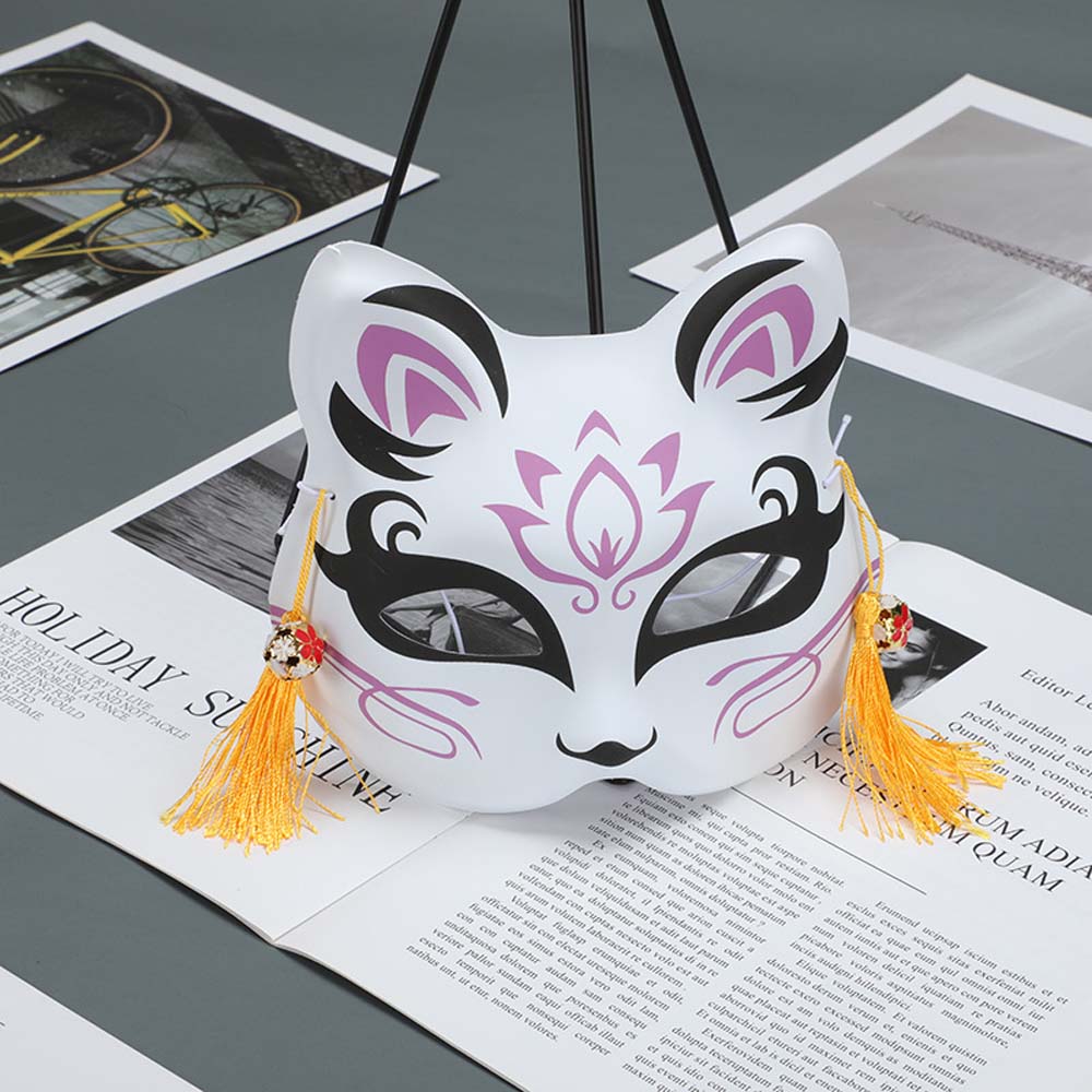 Plastic Japanese Anime Headwear Cat Mask Cosplay Mask Party Props Demon Slayer Party Mask Props