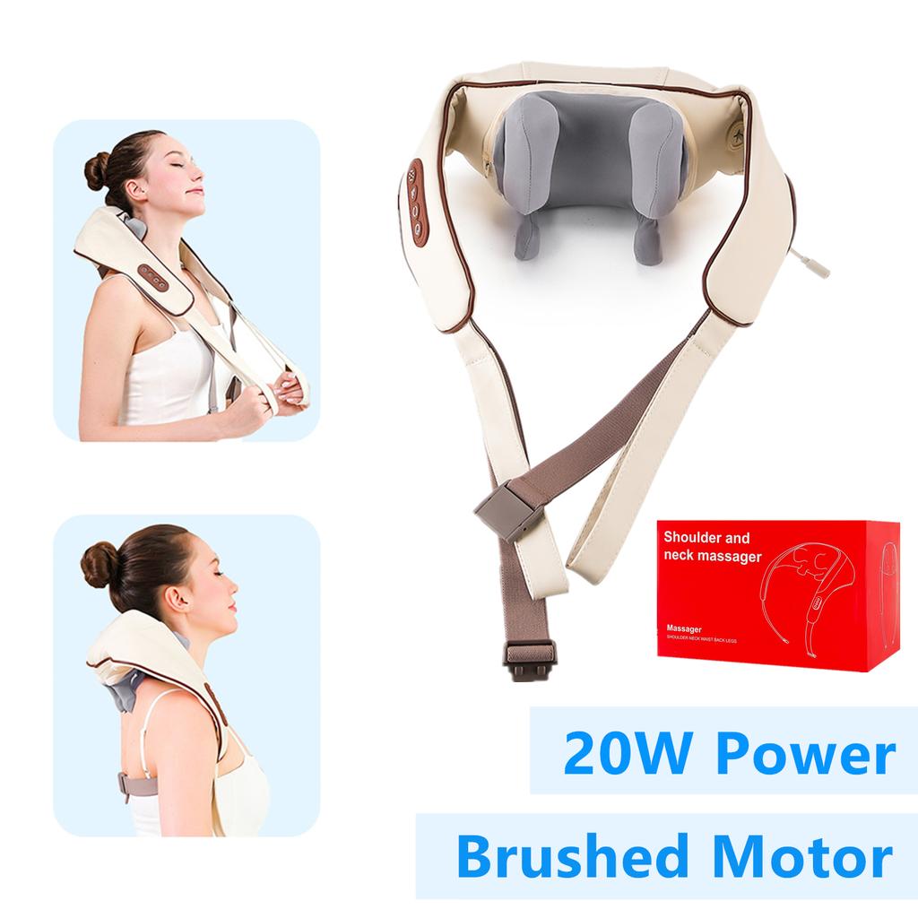 Foreverlily 26W Brushless Motor Neck And Shoulder Massager Wireless Shoulder And Back Kneading Massage Shawl Neck Masajeador