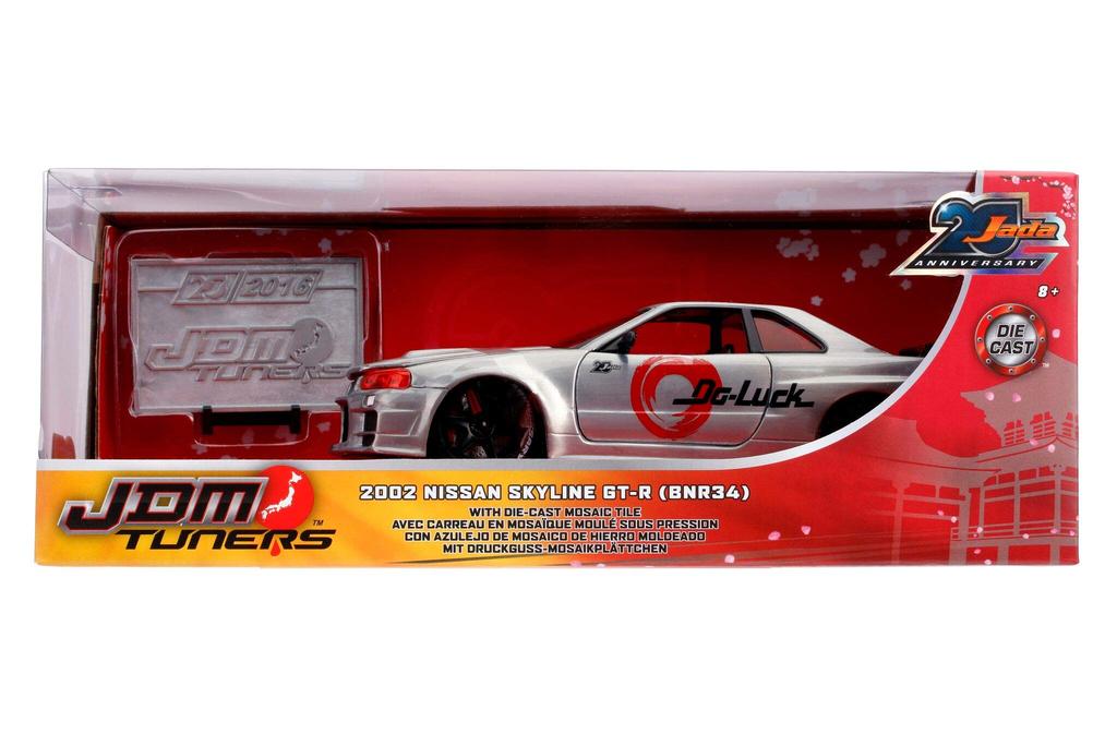 JADA TOYS Мини-машинка 20th ANNIVERSARY 2002 Nissan Skyline 20th Anniversary Series 1/24 GT-R (Р34)