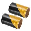 4inch*17FT Twill Yellow And Black Reflective Stickers Car Styling Vehicle Truck Motorcycle Waterproof Film Reflector For Things