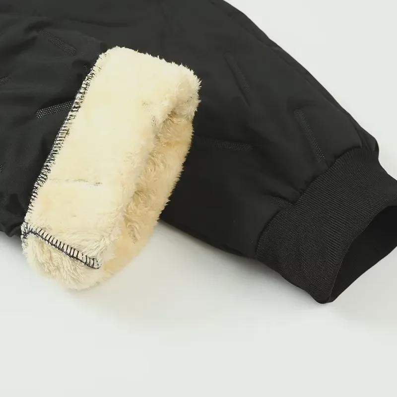 Men's Plus Size Thickened Fleece Cotton Winter Pants - Warm, Trendy, and Casual