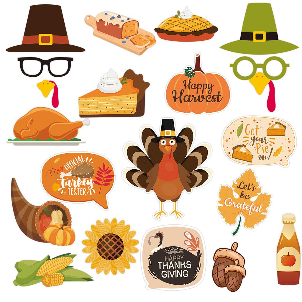 Turkey Festive Design Photo Props For Thanksgiving Day Party Celebration