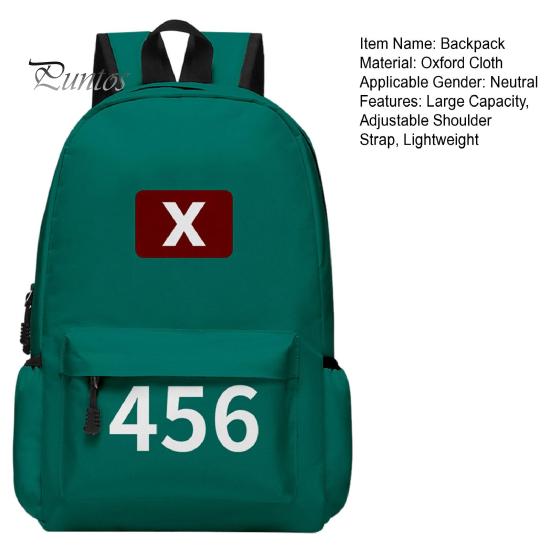 Рюкзак для персонажей ТВ, школьный рюкзак для косплея с большой основной сумкой и внутренним разделом, непромокаемый рюкзак с принтом номера для городских поездок на работу и на природу