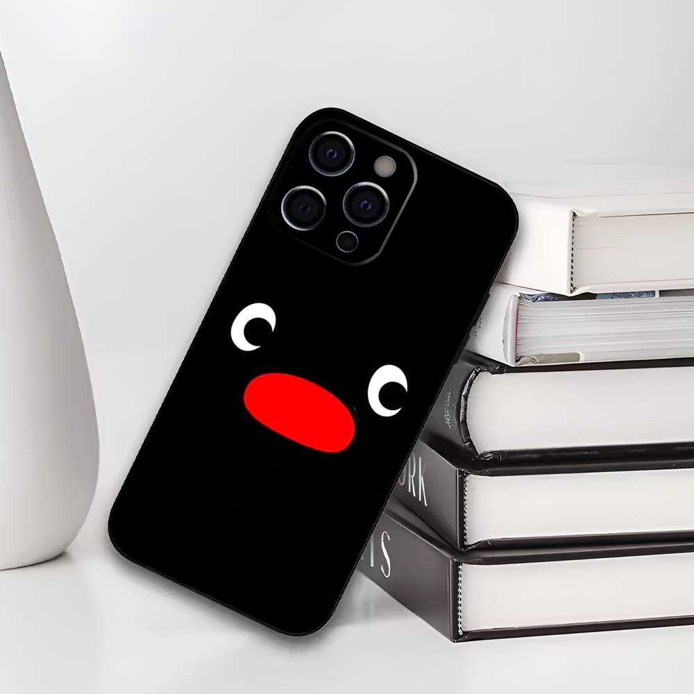 Милый Кавайный Чехол для Телефона с Пингвином P для iPhone 17,16,15,14,13,12,11 Plus,Pro Max,XS,Мягкий Силиконовый Черный Чехол