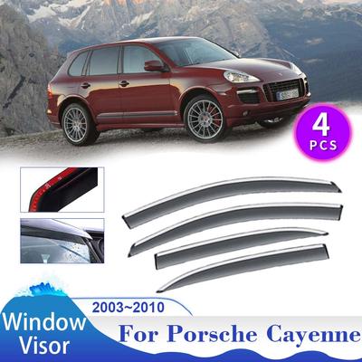 Защитный козырек для Porsche Cayenne 9PA 2003~2010, вентиляционные люки, дымозащитные козырьки, дефлекторы, навесы, внешние аксессуары