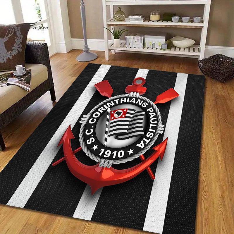 Bologna2 Flannel Pattern Square Carpet,Area Rug,Carpet Rug for Living Room Bedroom Sofa Playroom Decor,Non-slip Floor Mat