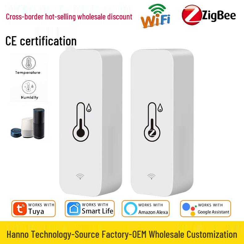 Умный WiFi датчик температуры и влажности Tuya с удаленным мониторингом через приложение
