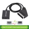 Hd 1080p Hdmi-compatible  Input  To  Scart  Video  Output Audio Converter Adapter Compatible For Crt