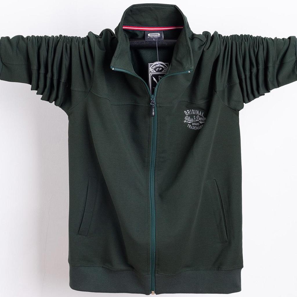 Men's Plus Size Zipper Sweatshirt Coat - 2024 Autumn/Winter Collection, Loose Thin Fit, Model 5083