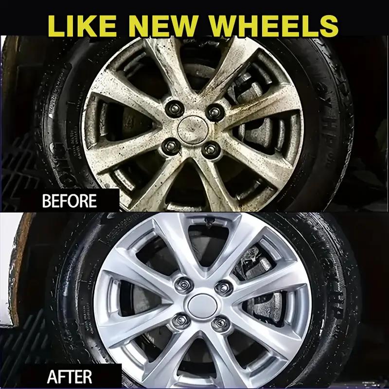 Многоцелевой очиститель колес и ступиц от железной пыли|Подходит для всех типов транспортных средств|Восстанавливает блеск и защищает колеса от коррозии
