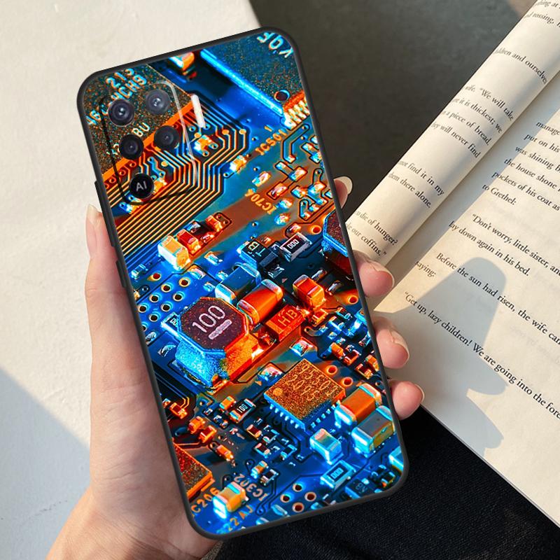 Технологичный Мужской Роскошный Чехол Для Oppo A58 A98 A78 A18 A38 A60 A80 A40 A77 A57 A17 A74 A54 A94 A96 A76 A16 A15 A5 Pro