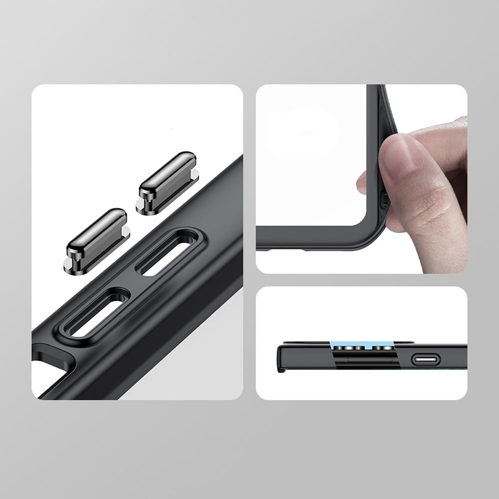 Hurtel Hybrid Red Case with Gel Frame for Samsung S22 Ultra