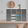 36-Slot White Desktop File Organizer, Modern Rectangular Office Mail Sorter, Large Document Holder, 80kg/176lbs Load-Bearing