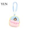 Kawaii Style Small Wallet Coin Purse, Macaron Mini Backpack Pendant with Lanyard, Lightweight Purse for Girls Pouch Double Zippered Compartments