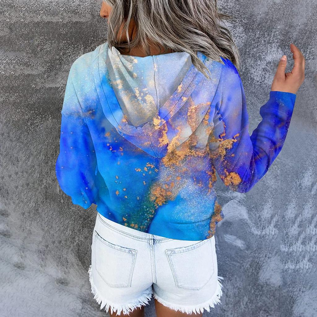 Women's Fashion Long-sleeved Printed Hoodie Top