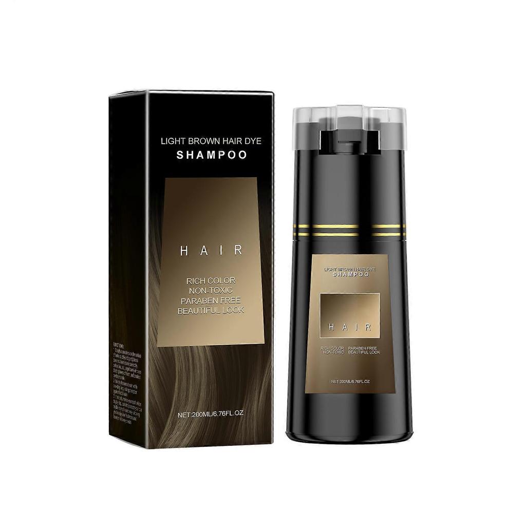 Amz Hair Shampoo (Light Brown) Plant Extract Care, Multi-Color Diy, Trendy Hair Coloring, Gentle And Easy To Apply