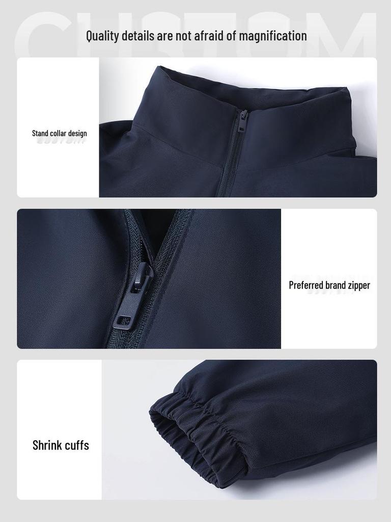 Рабочая куртка с логотипом, наполнитель из пуха и хлопка, на заказ - Идеально для Осенне-Зимнего Сезона, Автосервис 4S, Дизайн "Три в одном"