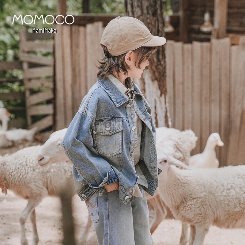 Модная джинсовая куртка для мальчиков Mamimaka