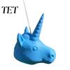Durable Plastic Outdoor Feeder Unicorn Head Squirrel Feeder, Funny Animal Face Hanging Garden Whimsical Lawn Decoration Big Mask Style Wildlife