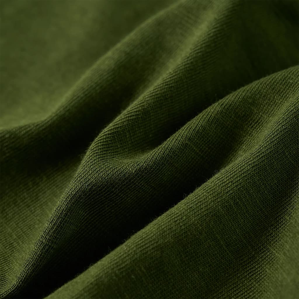 Kids Long Sleeve T Shirt in Dark Khaki Size 104