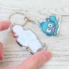 Marimo Craft Panshell x Sanrio Characters Double Acrylic Keychain / Bag Charm Character Goods Cute Panshell x Hangyodon Approx. W83 x H57mm