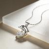 925 Silver Gold Plated Women's Single Zircon Clavicle Necklace for Wedding