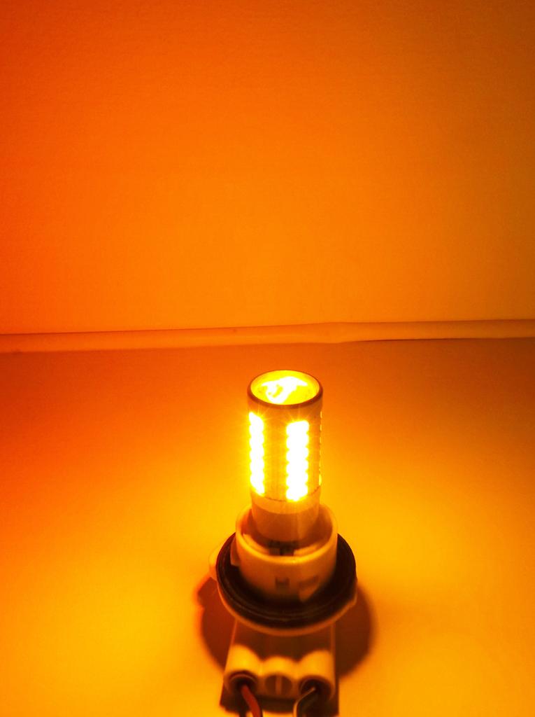 2 Pcs LED Bulb 3156, P27W 12V 100lm CANBUS Orange, Turn Signal USA Off-Road