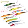 SOUGAYILANG 10 шт. 12,3 см 10 г приманка для ловли гольяна, набор жестких приманок для окуня, форели, воблеры, джеркбейты, рыболовные приманки