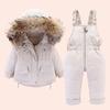 Winter Down Jacket for Girl Clothes Kids Overalls Snowsuit Baby Boy Over Coat Toddler New Year Clothing Set Parka