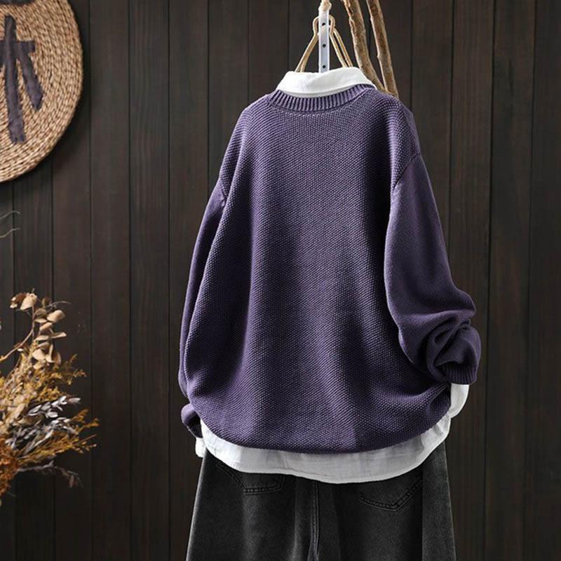 Sweaters Coat Cardigan for Women Autumn Winter Large Size Vintage Loose Long Sleeve Knit Cardigan Sweaters Jacket