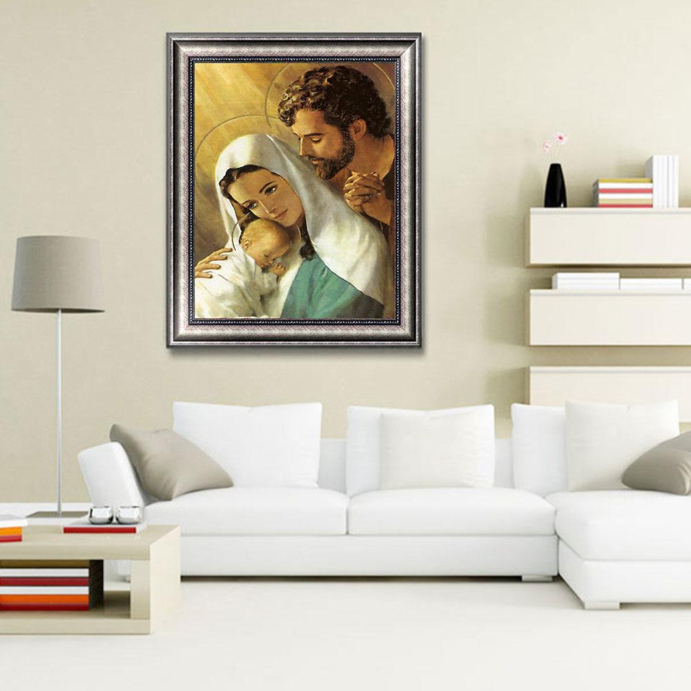 5D персонаж религиозная круглая алмазная живопись Мать Сын Алмазная наклейка ручной работы полная мозаика дизайн домашний декор вышивка