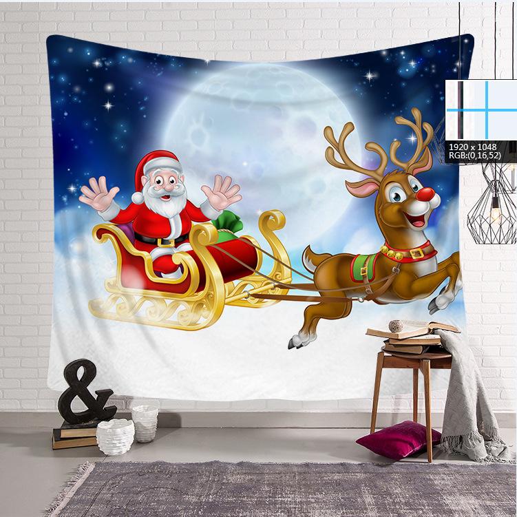 Christmas Print Pattern Tapestry Bedroom Living Room Wall Decor Background Fabric Home Decor Tapestry Tapeçaria De Natal