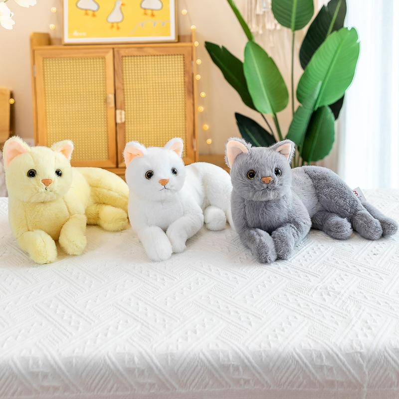 Новая милая плюшевая игрушка-кошка, кукла, питомец, кошка, домашний автомобиль, детский подарок