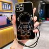 Чехол для телефона с держателем космонавта и ремешком для Samsung S23 S22 S21 A13 A23 A33 A53 A52 A22 A32/Redmi 10 9 9A 9C 9T Note 10 11/iphone14 13 12 11 Pro X XR max