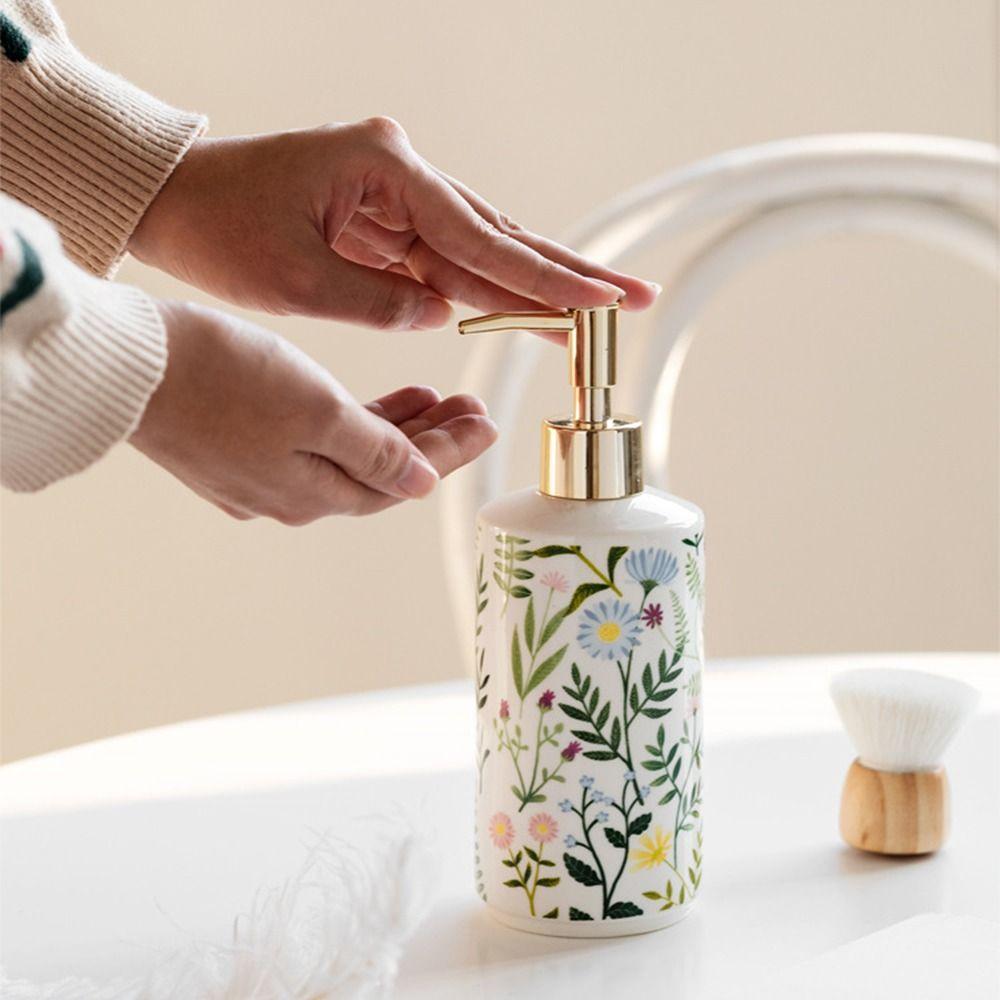 Creative Hand Wash Dispenser Refillable Liquid Storage Container Ceramic Soap Dispenser  Toilet