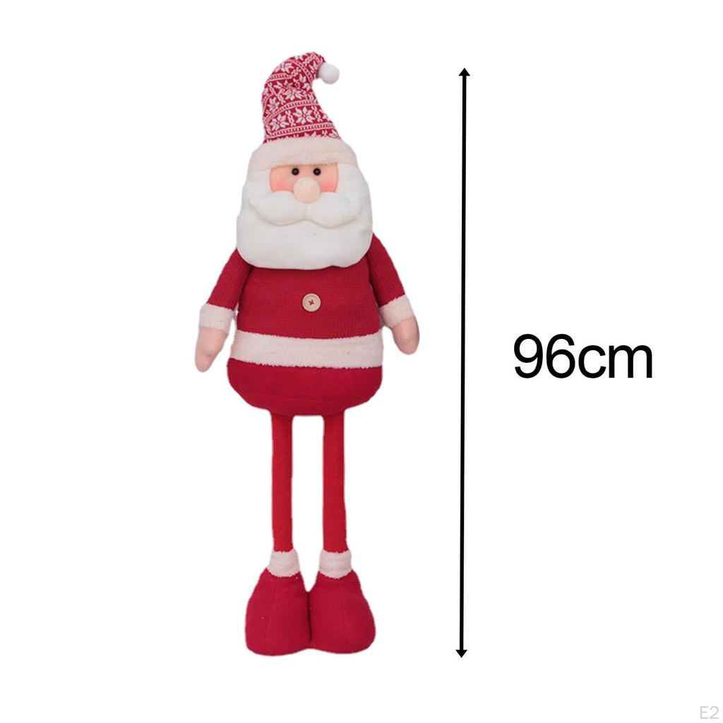 Christmas Decoration Doll Plush Long Legs Desktop Figurine Xmas Decor for Dining Table Party