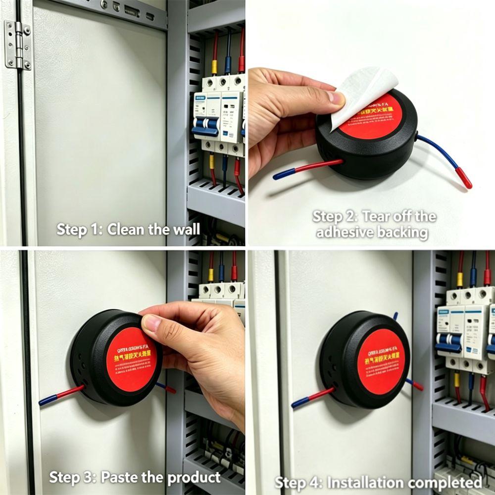 Self-Activating Fire Suppression Device Extinguishing Sticker Device Automotive Engine Compartment