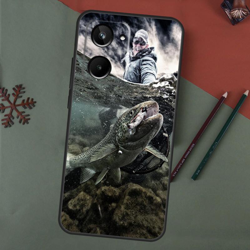 Vintage Trout Fishing Case For Realme 15 Pro GT7 GT6 C65 C67 C61 C53 C55 C51 C35 C63 C71 C75 11 12 13 14 Pro Plus