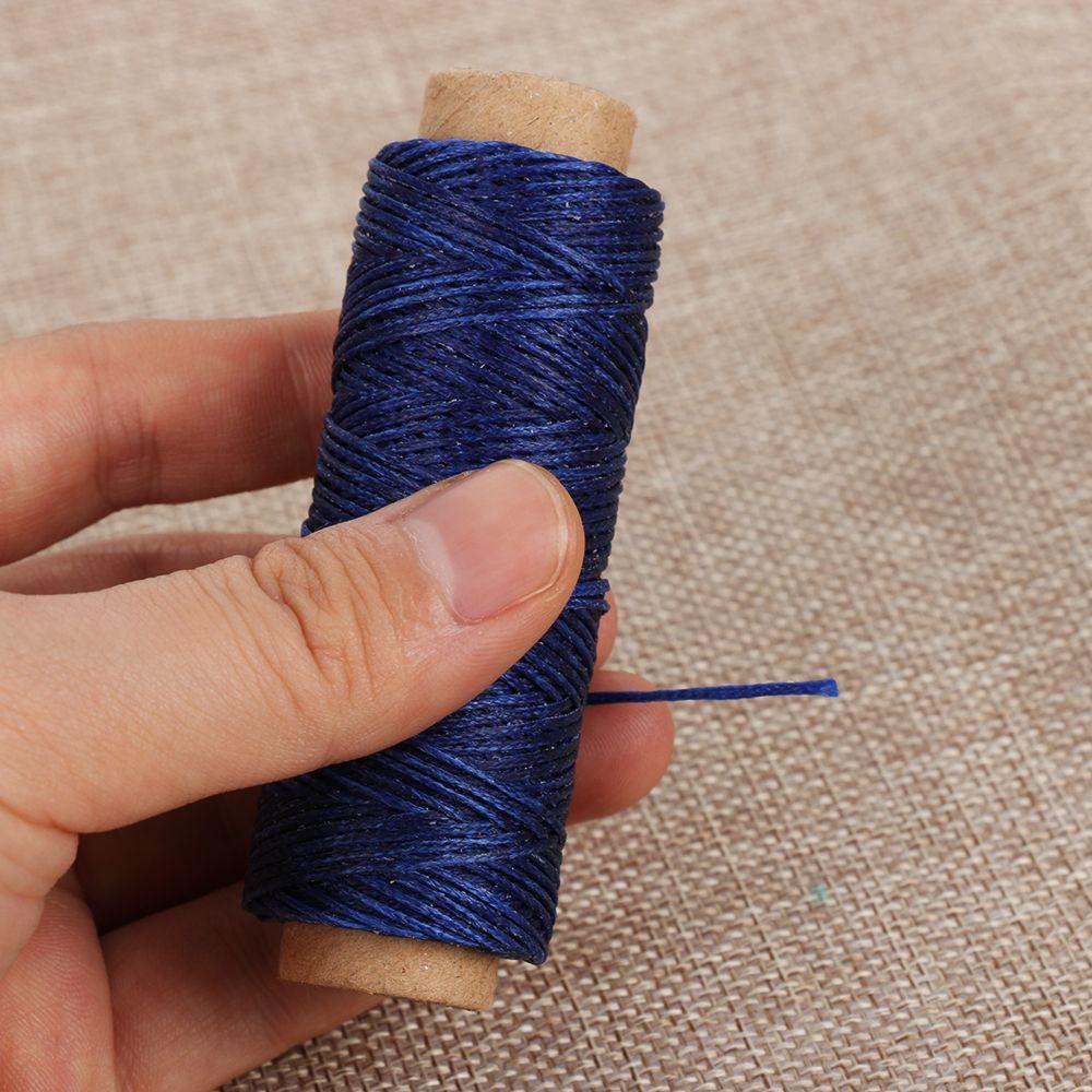 50Meters Durable Flat Hand Stitching Handicraft Leather Waxed Thread Sewing Line Cord