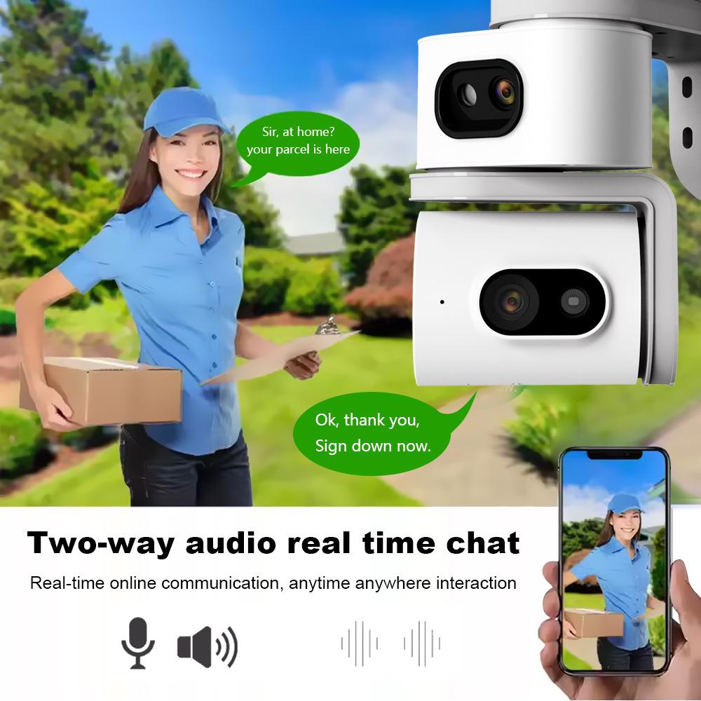 WiFi/4G Dual-Network Panoramic Night Vision HD Outdoor Security Camera