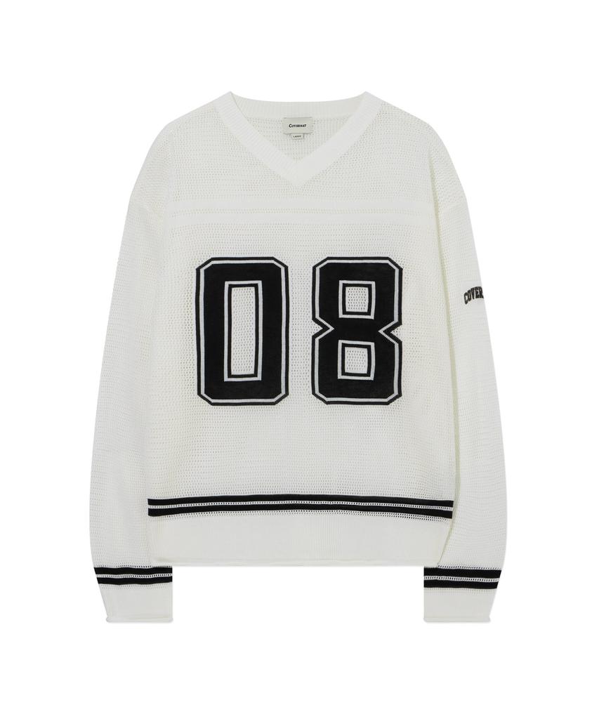 COVERNAT Rugby Mesh Knit White