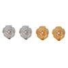 Guochao Light Luxury Full Diamond Camellia Серьги Преувеличенные Супер Флэш Модные Индивидуальные Трансграничные Маленькие Ароматные Ветряные Серьги Женщин