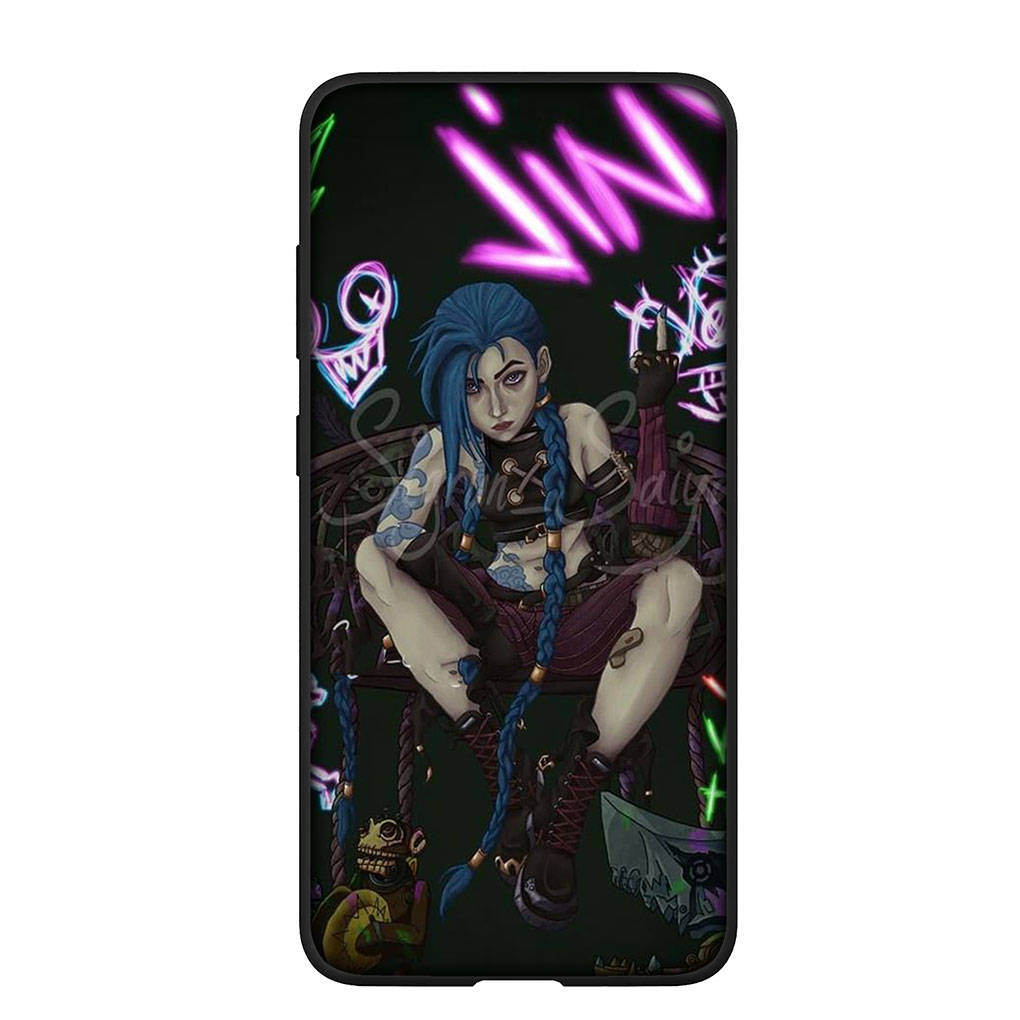 Для iPhone 16 15 Xiaomi Redmi Note 13 12 11 Pro Max X 9 14 Plus XR Samsung Galaxy A15 S24 S23 Huawei OPPO чехол Arcanes аниме игра Jinx Vi чехол для телефона