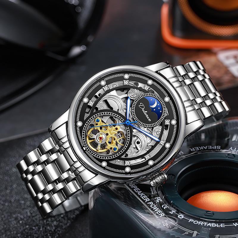 Мужские часы модные водонепроницаемые автоматические механические наручные часы роскошные турбийон деловые часы мужские Relogios